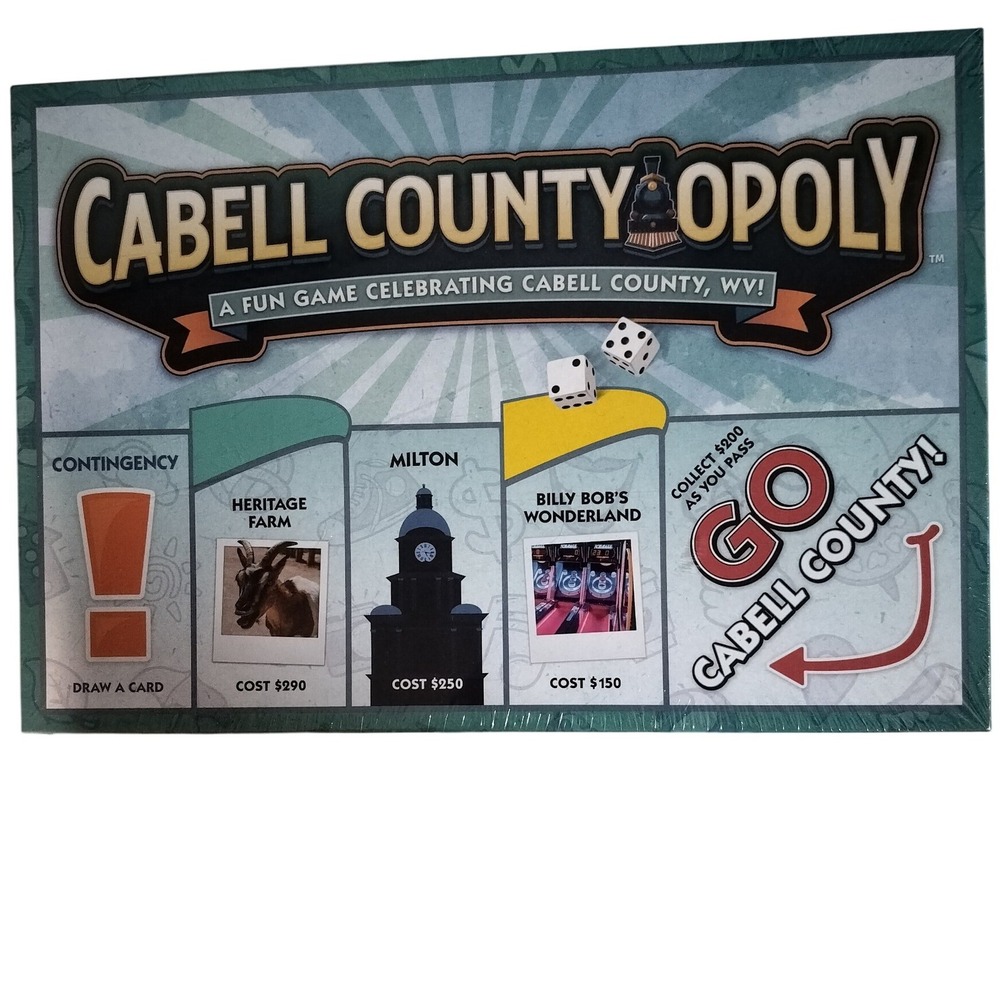 NEW Cabell Countyopoly‎ Board Game Fun Celebrating Cabell County WV Edition Rare